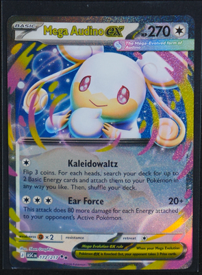 #ad Mega Audino ex Holofoil Double Rare #172 217 ME: Ascended Heroes 2026 NM $2.85