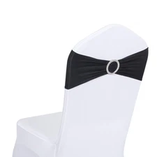 Obstal 50 PCS Spandex Stretch Chair Sashes Bows for Wedding Reception- Univer...