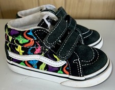 Vans Sk8-Mid Reissue V Sneakers glow-in-the-dark sharks Toddler Size 7