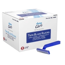 dyna Care Personal Razor Single Edge Twin Blade Blue 50 per Box 4250
