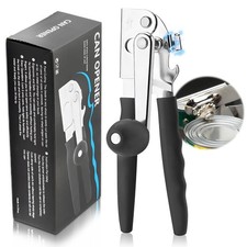 Commercial Can Opener Manual Heavy Duty Stainless Steel Handheld Smooth Edge Can