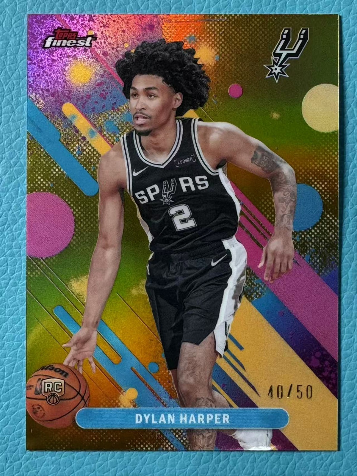 Dylan Harper 2025-26 Topps Finest 40/50 Gold Common RC Spurs #2 -King6