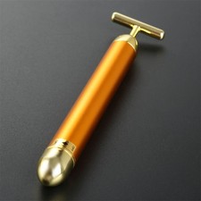 Beauty Bar 24K Gold Facial Roller Face Vibration Skincare Massager Device