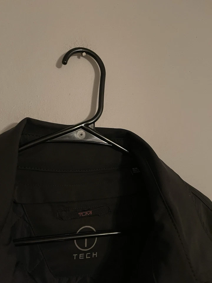 TUMI Tech Insulated Zip In Liner Black Jacket Coat Long - Men's Medium - New! - Image 4 of 4