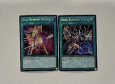 Yugioh Dark Burning Magic + Dark Burning Attack LDK2 Secret Rare 2 Card Set NM