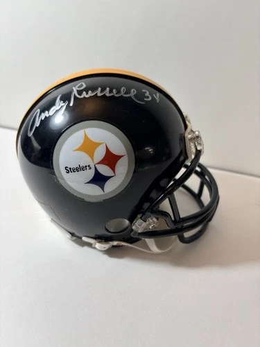 Pittsburgh Steelers Andy Russell Autographed Mini Helmet Dwayne Woodruff Signed