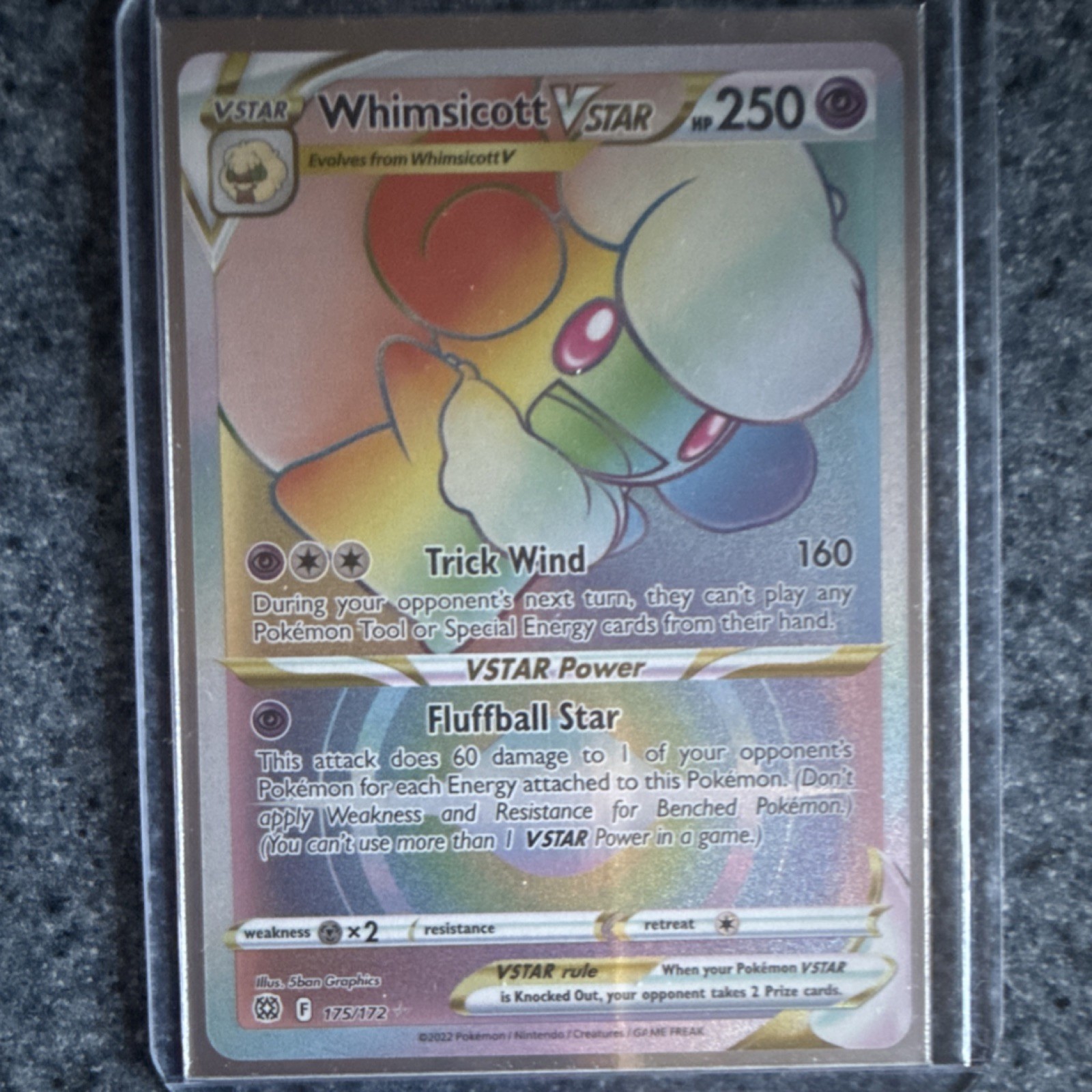 Pokémon TCG Brilliant Stars Whimsicott VSTAR 175/172 Secret Rare Holo 250 HP 20…