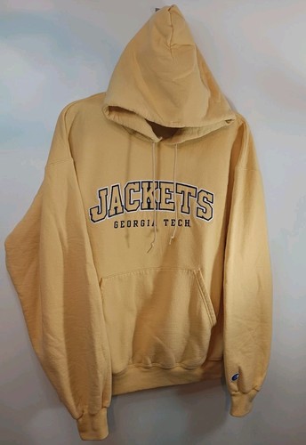 Georgia Tech Yellow Jackets Hoodie Mens Large L Yellow Pullover Sweatshirt NCAA - Picture 3 of 16