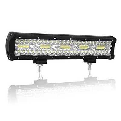  15 inch 38cm 300W Led Light Bar 12V 24V LED Pod Triple Row Spot Flood Off 