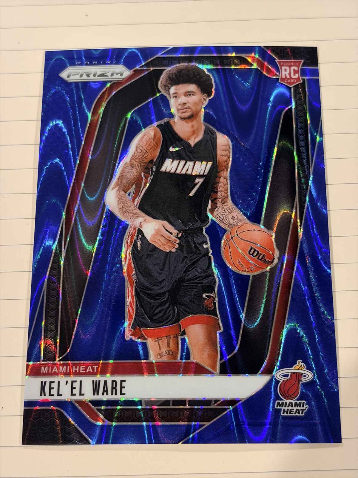 2024-25 Panini Prizm - Kel'el Ware #248 Blue Seismic Prizm /99 (RC)