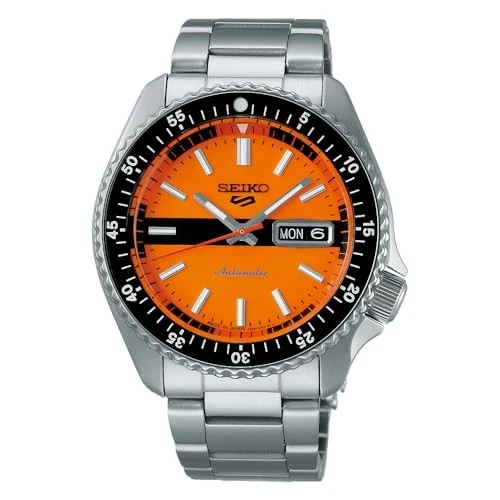 Montre Seiko 5 Sports SBSA219 Automatic Retro Special Edition Orange Noir Japon - Photo 1/1