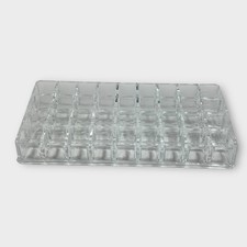 Clear Acrylic Lipstick Organizer 36 Square Compartments 4 Tiered Rows Vanity