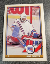 1991 Mike Richter Card #91 O-Pee-Chee Ice Hockey New York Rangers Vintage NHL