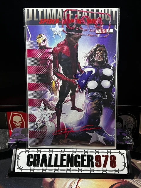 ULTIMATE FALLOUT #4 Acetate Clayton Crain SIGNED w/ COA + TOPLOADER