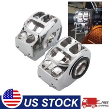 Chrome Handlebar Control Switch Housing For Harley Touring  Street Road Glide