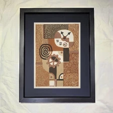 Ethel Spears "Clock" CUSTOM FRAMED Art