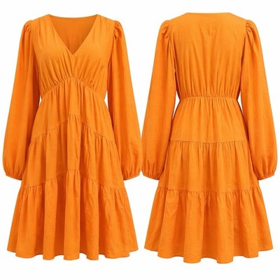 Trina Turk Make Merry Orange Mini Dress Size M NWOT Lined Cotton Chic