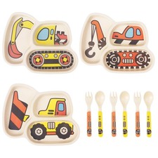 Plates Set, Included Plate Fork and Spoon 9-Piece Set - Plates Dinnerware Din...