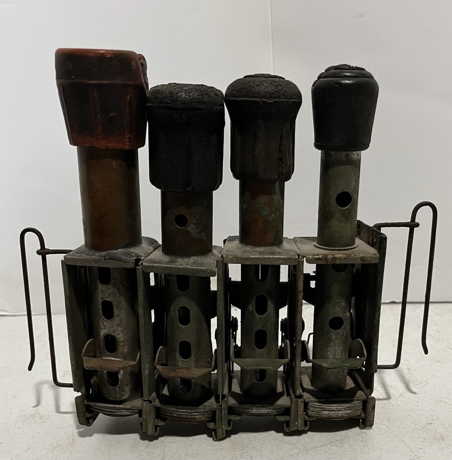 Vintage Trolley Bus Coin Token Changer 4-Barrel Belt Worn