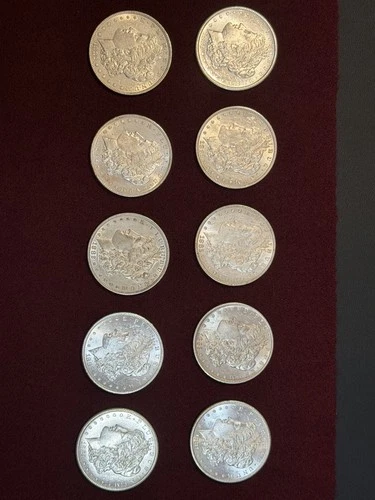 Morgan Dollars Lot of 10 Upper Grade BU Quality