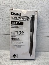 Pentel EnerGel-X Retractable Liquid Gel Pen 1.0mm Metal Tip Black Ink -lot Of 12