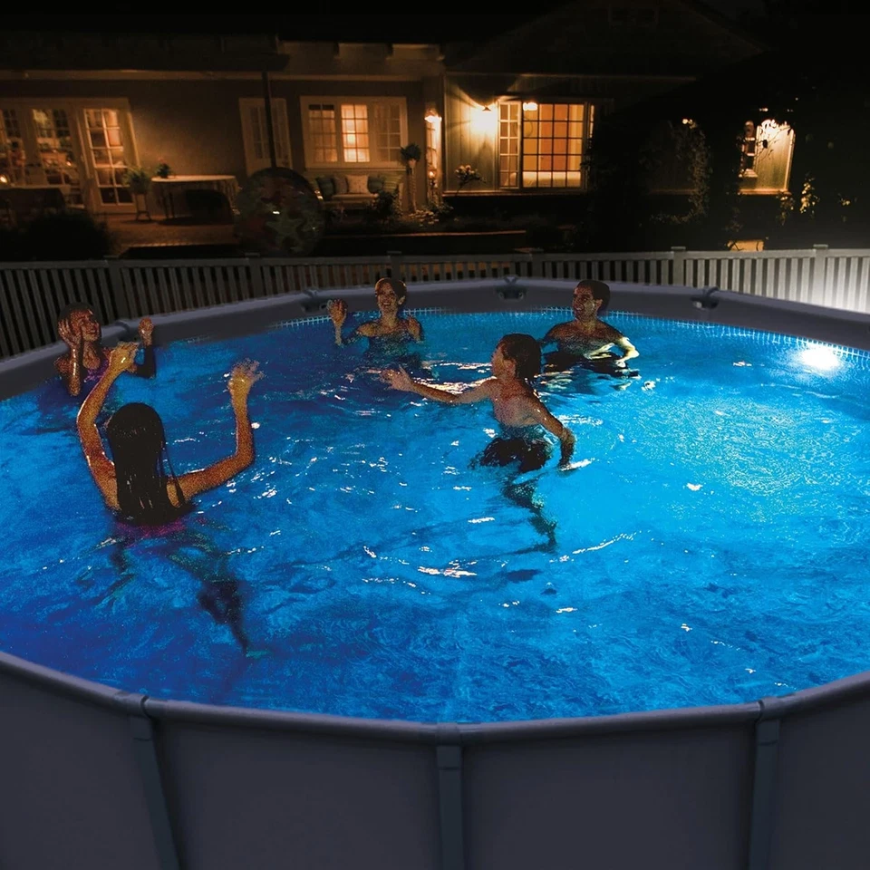 Intex Underwater LED Magnetic Above Ground Wall Pool Light with Gray - Image 2 of 4