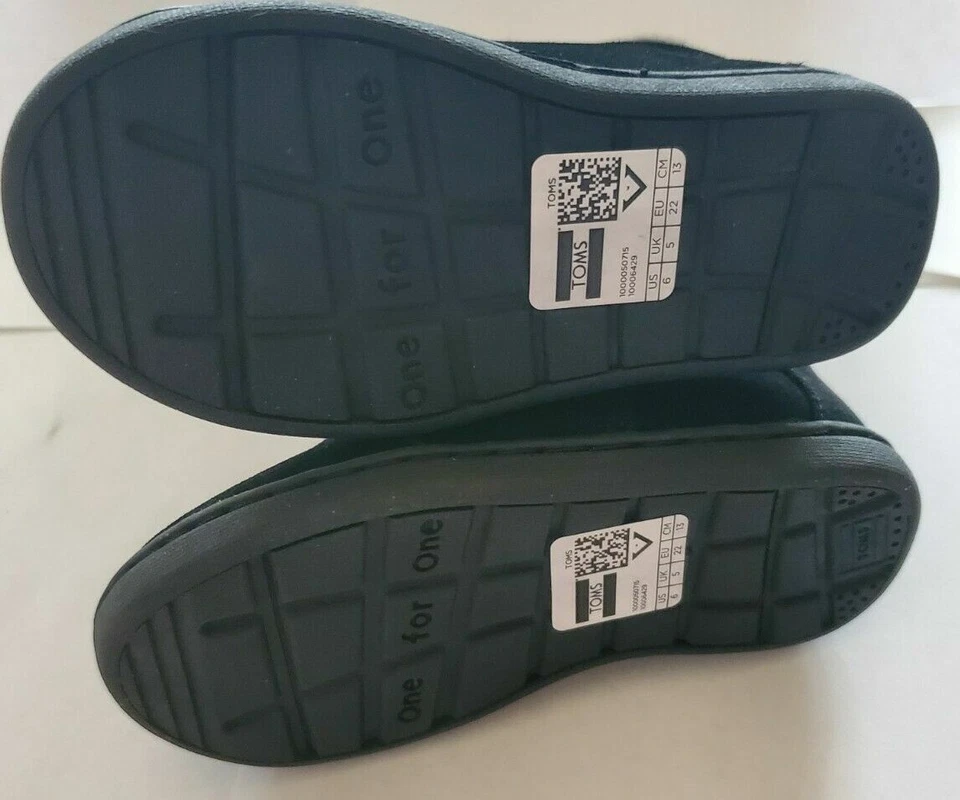 Новый в коробке Toms Непал девочек черный младенца замши/металлический шерсти ботинки - Изображение 3 из 4