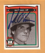 Jack O'Connor Baltimore Orioles AUTO Signed 1991 Crown Card Yucca Valley CA 14A