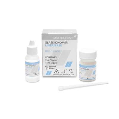 Master-Dent Glass Ionomer Liner, bonds to dentin, acid-resistant
