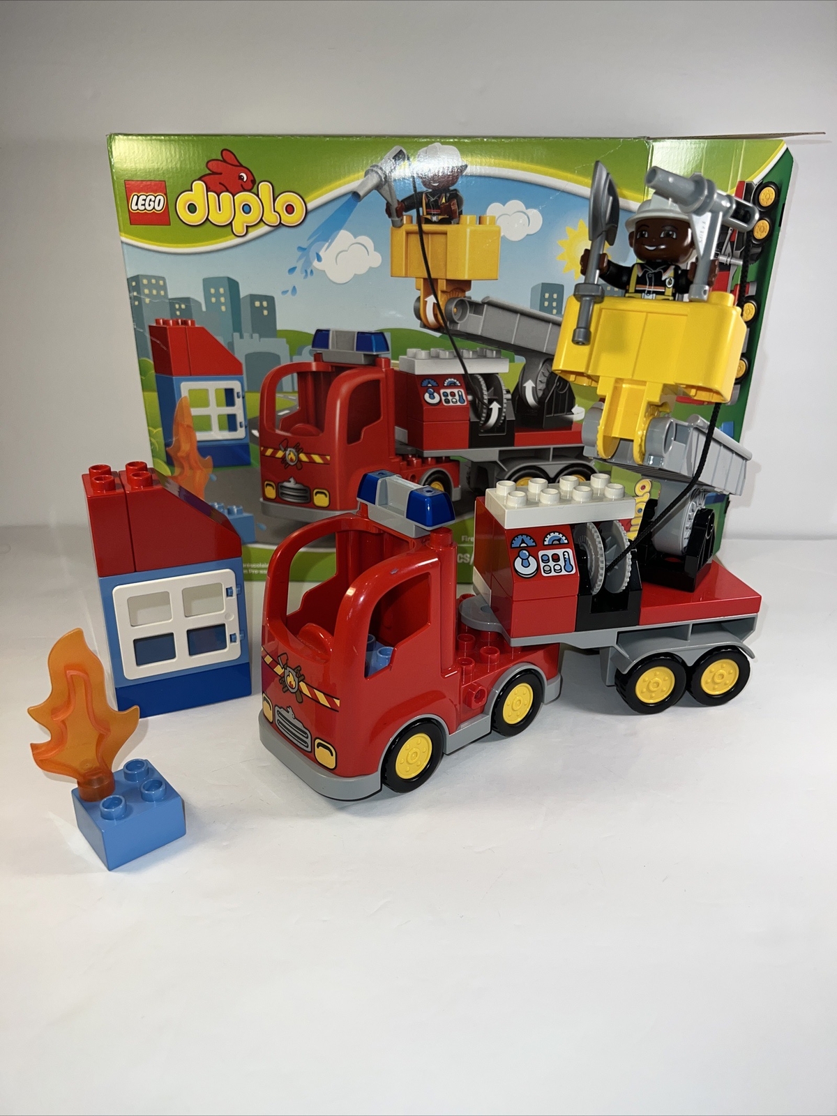 Lego Duplo 10592 Fire Truck Building Toy Set Retired Fireman Vehicle *Complete*