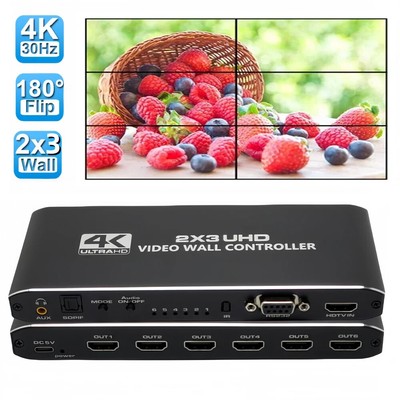 4K HDMI Switch 2x3 Video Wall Controller Processor Splicer TV Adapter DVI Input