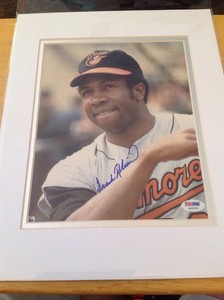 Frank-Robinson-Autographed-8x10-Photo-Beautifully-Matted-In-11x14