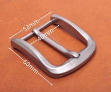 40mm Men Silver Western Classic DIY Leathercraft End Bar Prong Pin Belt Buckle