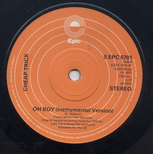 CHEAP TRICK - I WANT YOU TO WANT ME. 1977 UK ROCK 7" SINGLE. - Picture 3 of 3