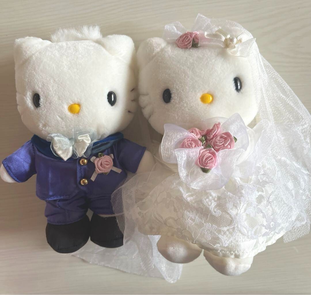 Sanrio Hello Kitty & Daniel Wedding Dress Tuxedo Plush Toy Set of