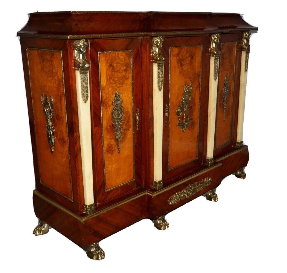 Antiguo aparador de caoba bronce dorado vintage Foto 2 de 4