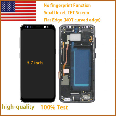 For Samsung Galaxy S8 SM-G950U NO Fingerprints LCD Touch Screen Digitizer Frame