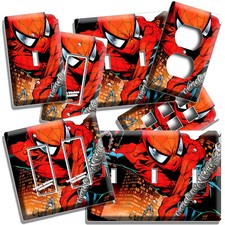SPIDERMAN WEB VINTAGE RETRO COMICS LIGHT SWITCH OUTLET WALL PLATE ROOM ART DECOR
