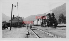 4F756 RP 1940s CANADIAN NATIONAL RAILROAD LOCO #2509 BOSTON BAR BC STATION