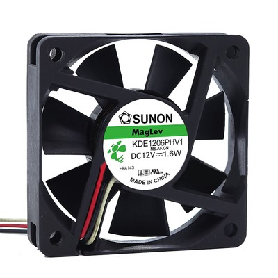 Silent Cooling Fan Cooler Fan For SUNON 6015 KDE1206PHV1 12V 1.6W 6CM 60*15MM