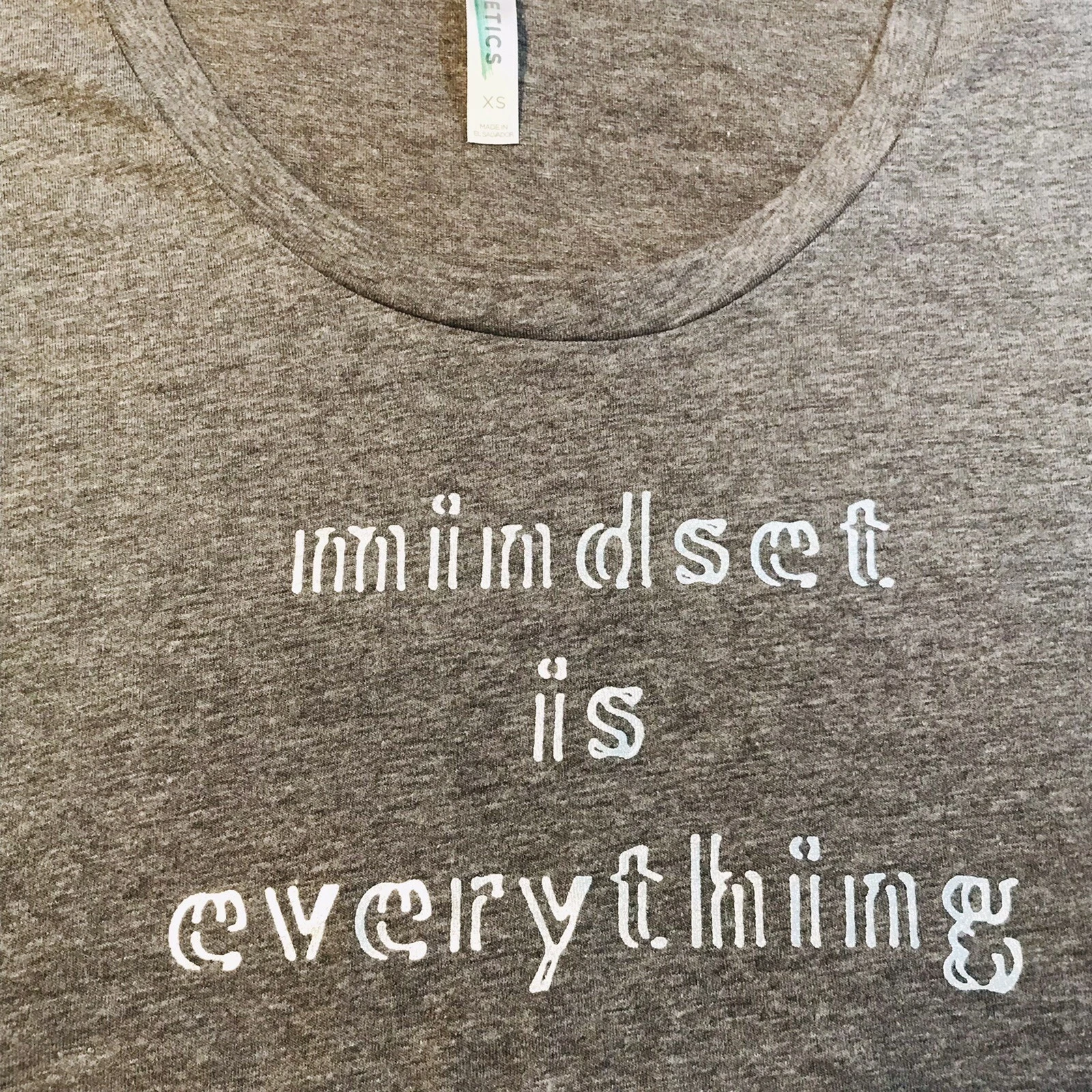 fabletics mindset is everything silver janis muscle tank-top