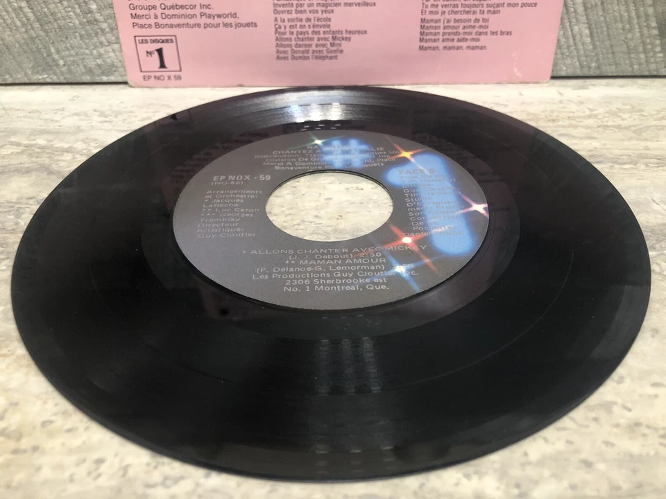 Nathalie Simard : Chantez Avec Nathalie, 7" 45 Vinyl Quebec - Image 4 of 4