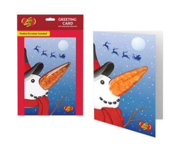 Jelly Belly Schneemann Grußkarte 28g