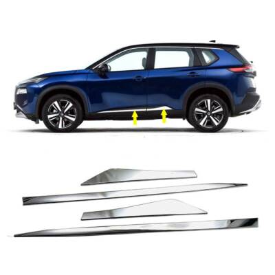 Outside Body Side Molding Chrome Trim Cover Fit for Nissan Rogue/X-Trail 2021-26