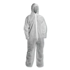 Kimberly-Clark KLEENGUARD KGA10 Coverall Hooded Zip Front 3X-Large White