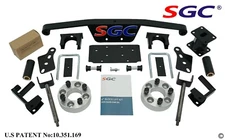 SGC 4" SPINDLE EXTENSION LIFT KIT FOR CLUB CAR GOLF CART DS MODEL (1993-2010)