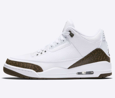 air jordan 3 retro white dark mocha & chrome