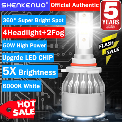 Combo LED Headlight Kit for Honda Accord 2006-2013 High Low Beam Fog Light Bulbs