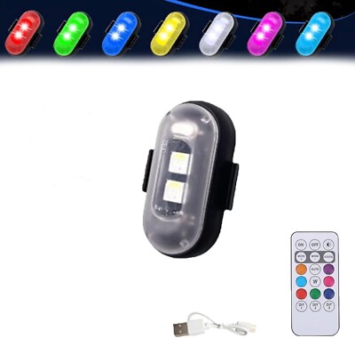 Remote Control Strobe Light, Wireless Led Lights for Car, 8 Colors Warning Light