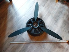 HORLOGE GRANDE HORLOGE HÉLICE AVION DE CHASSE EN MÉTAL DISGN INDUSTRIEL FARMAN